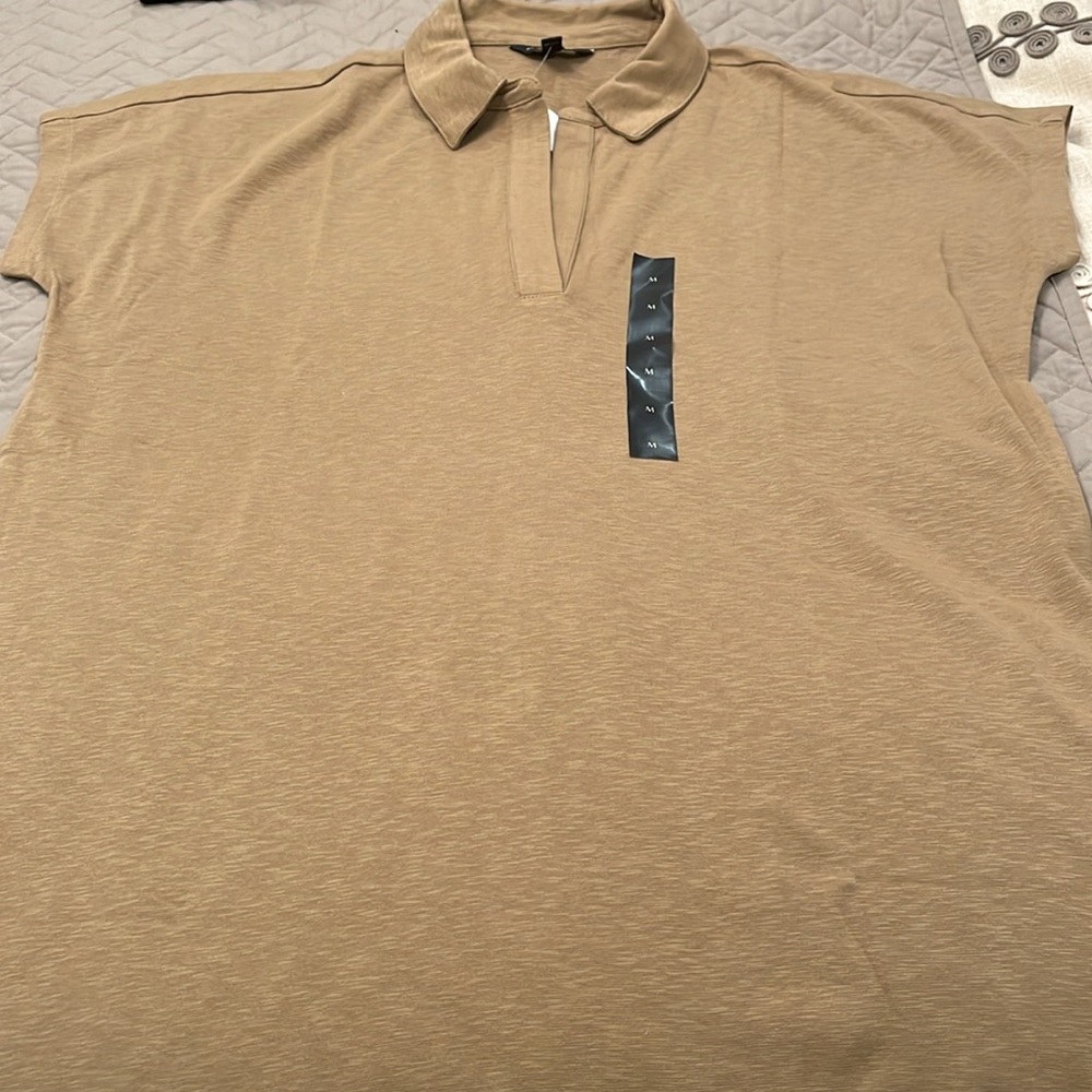 Banana Republic Whiskey COLLARED KNIT MINI DRESS/NWT/M - Picture 4 of 10